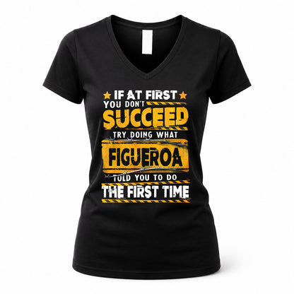 FIGUEROA TP22-K11-109 - Personalized Funny Quote Apparel “If At First You Don’t Succeed, Try Doing What WANG Told You To Do The First Time”