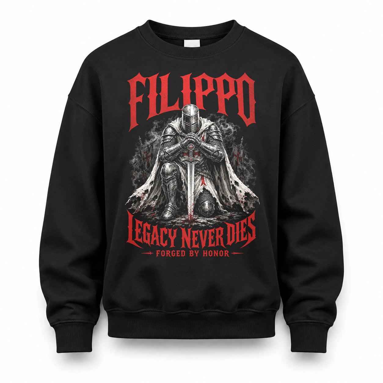 FILIPPO HS90-K04-109 - NAME Legacy Never Dies Forged By Honor Personalized Knight