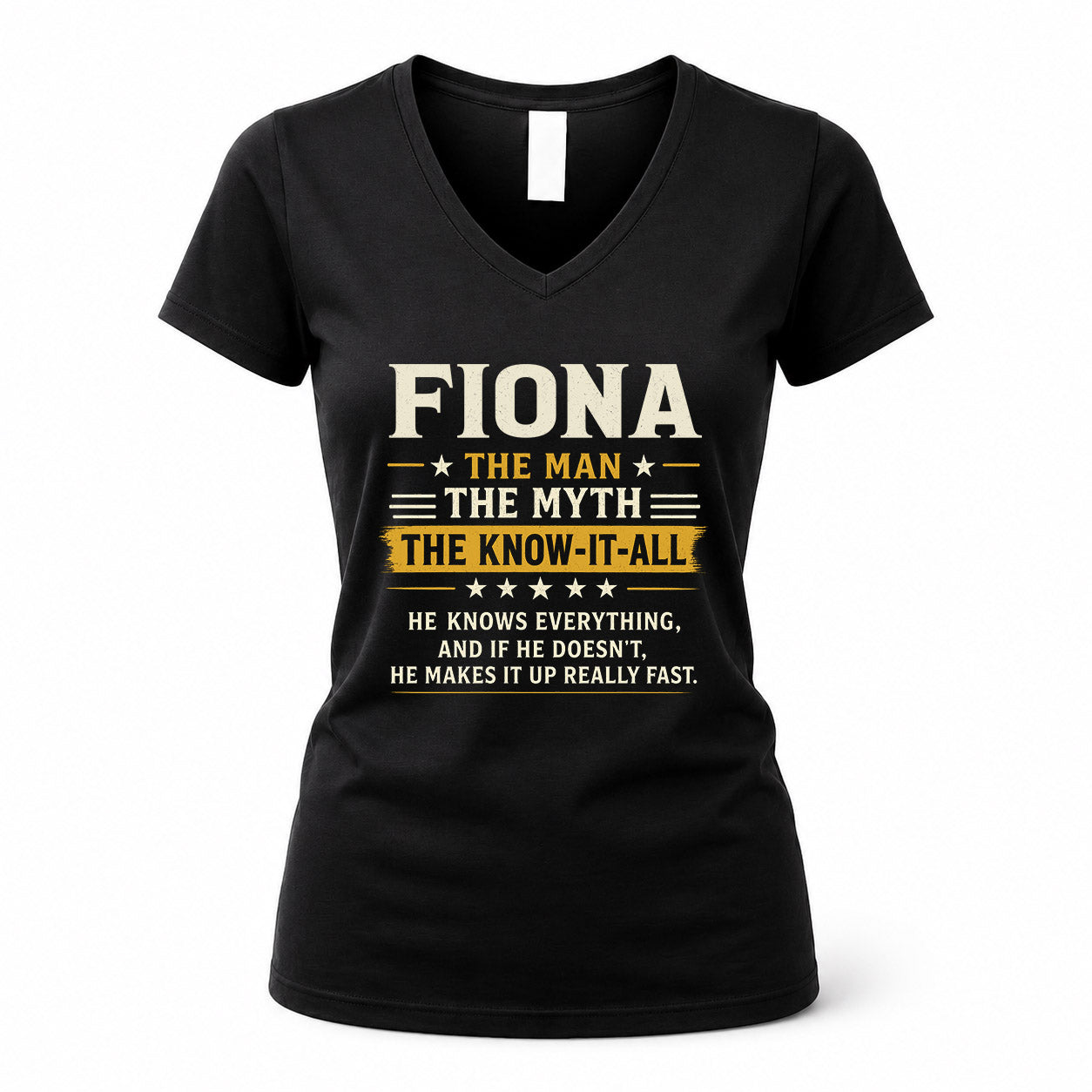 FIONA TM90-K04-125 - NAME Legendary Know-It-All Personalized Funny Shirt