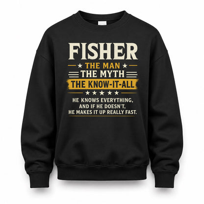 FISHER TM90-K04-125 - NAME Legendary Know-It-All Personalized Funny Shirt