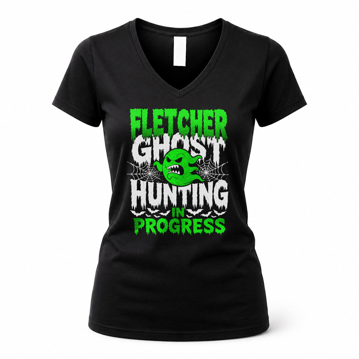 FLETCHER HW22-K06-109 - NAME Ghost Hunting In Progress Personalized Halloween Shirt