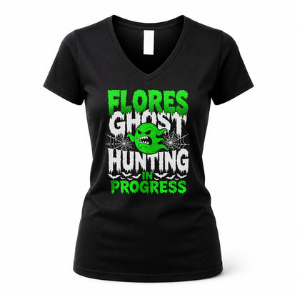 FLORES HW22-K06-109 - NAME Ghost Hunting In Progress Personalized Halloween Shirt