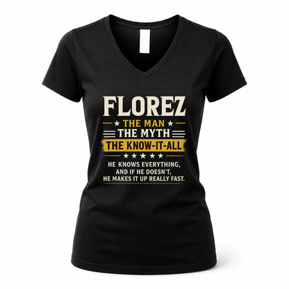 FLOREZ TM90-K04-125 - NAME Legendary Know-It-All Personalized Funny Shirt