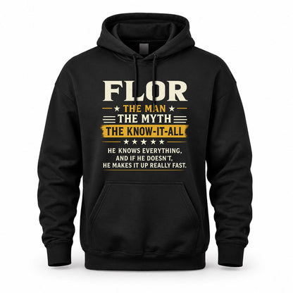 FLOR TM90-K04-125 - NAME Legendary Know-It-All Personalized Funny Shirt