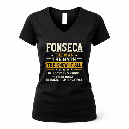 FONSECA TM90-K04-125 - NAME Legendary Know-It-All Personalized Funny Shirt