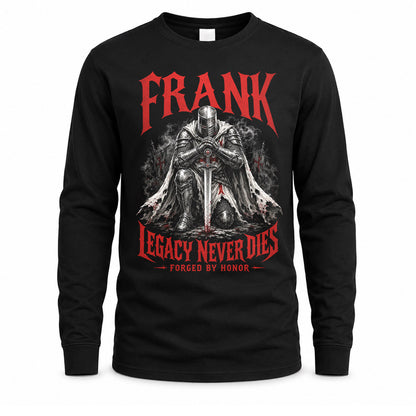 FRANK HS90-K04-109 - NAME Legacy Never Dies Forged By Honor Personalized Knight