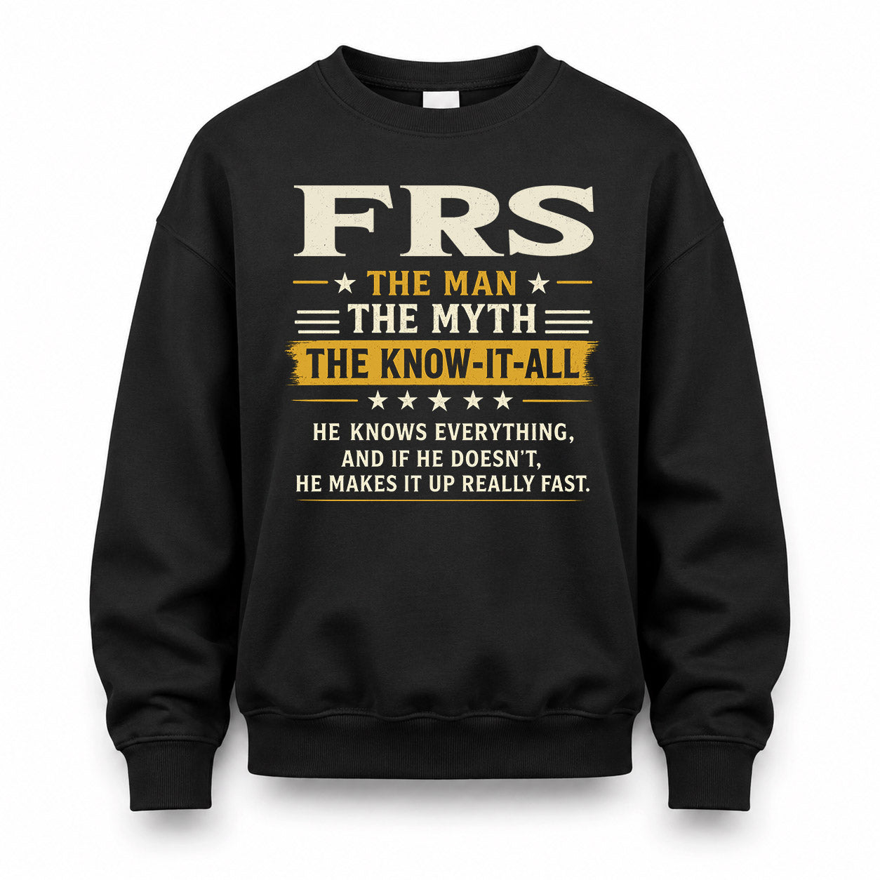 FRS TM90-K04-125 - NAME Legendary Know-It-All Personalized Funny Shirt
