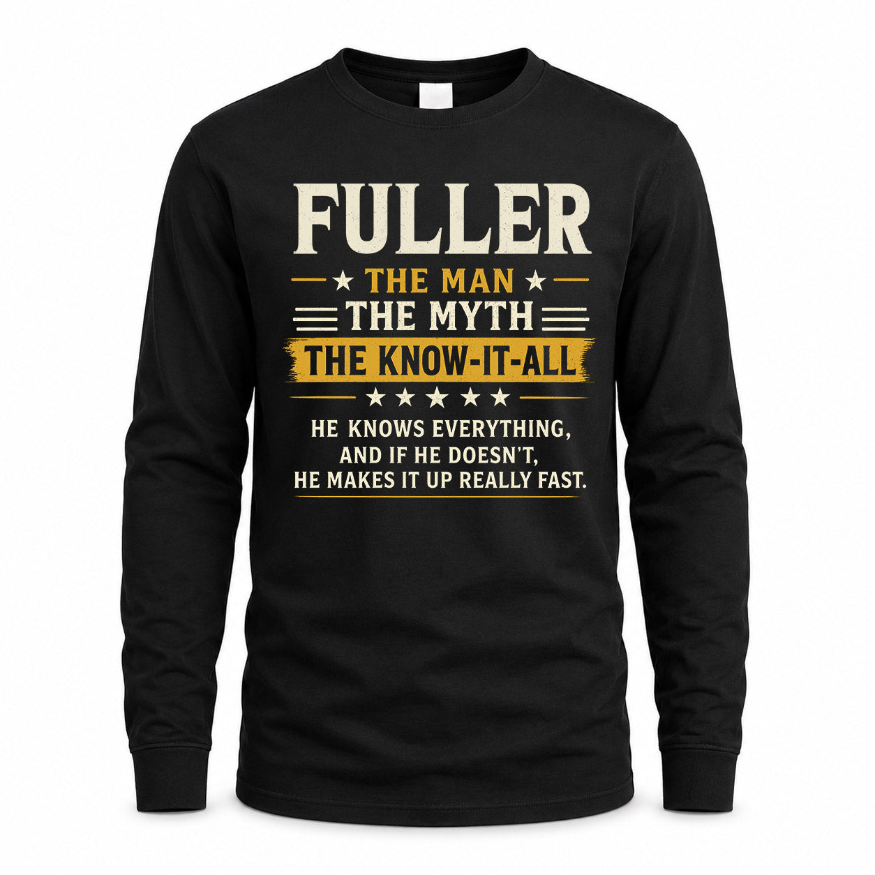 FULLER TM90-K04-125 - NAME Legendary Know-It-All Personalized Funny Shirt