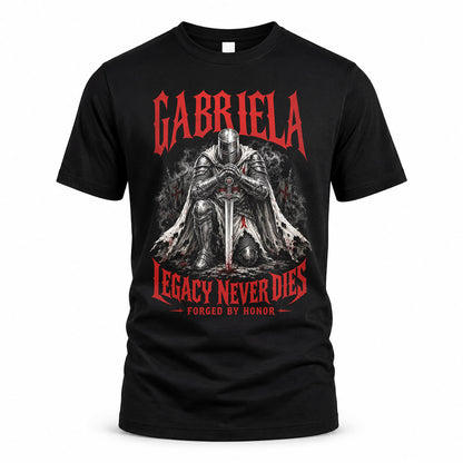 GABRIELA HS90-K04-109 - NAME Legacy Never Dies Forged By Honor Personalized Knight