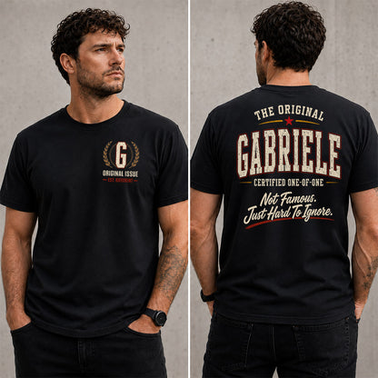 GABRIELE W68-F2-168 – Personalized Original Issue Apparel “The Original NAME Certified One-of-One"