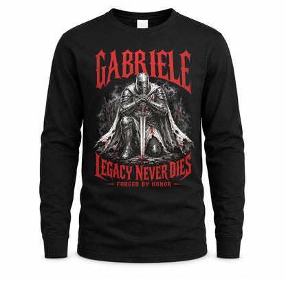 GABRIELE HS90-K04-109 - NAME Legacy Never Dies Forged By Honor Personalized Knight