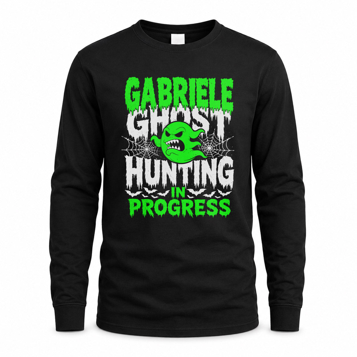 GABRIELE HW22-K06-109 - NAME Ghost Hunting In Progress Personalized Halloween Shirt