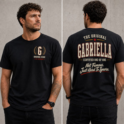 GABRIELLA W68-F2-168 – Personalized Original Issue Apparel “The Original NAME Certified One-of-One"