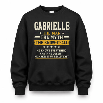 GABRIELLE TM90-K04-125 - NAME Legendary Know-It-All Personalized Funny Shirt