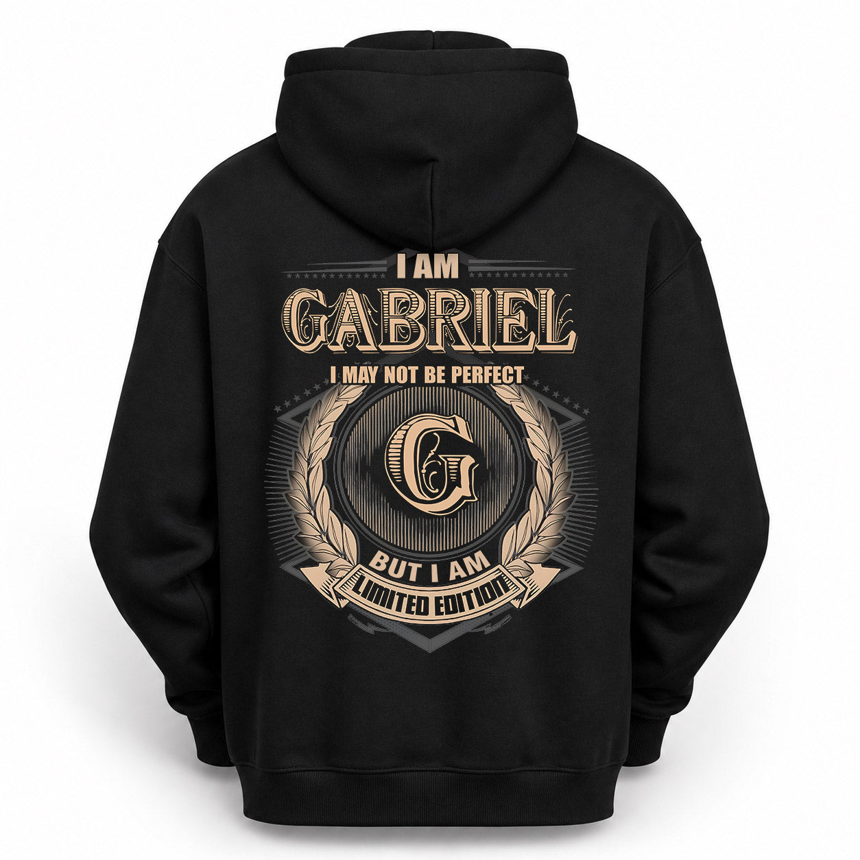 GABRIEL PH55-T25-Personalized Name Quote Apparel “I Am NAME May Not Be Perfect But I Am Limited Edition”