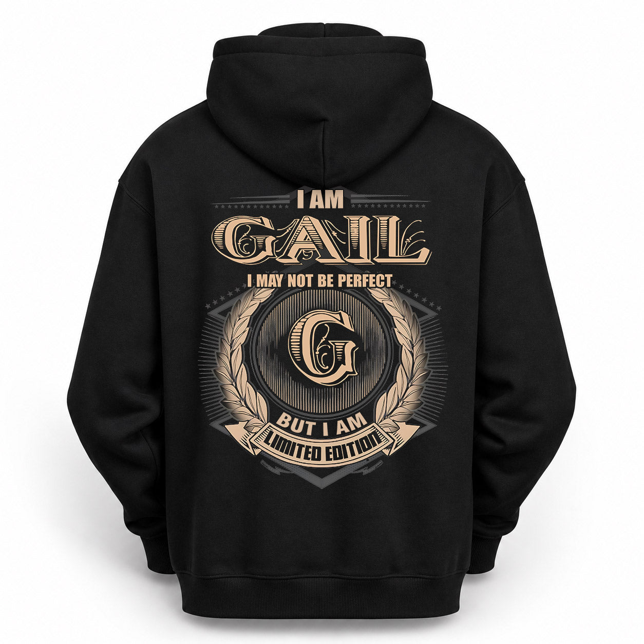 GAIL PH55-T25-Personalized Name Quote Apparel “I Am NAME May Not Be Perfect But I Am Limited Edition”