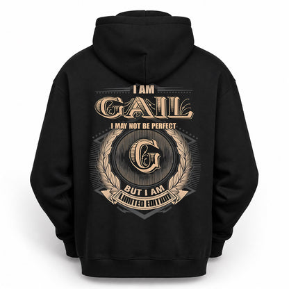 GAIL PH55-T25-Personalized Name Quote Apparel “I Am NAME May Not Be Perfect But I Am Limited Edition”