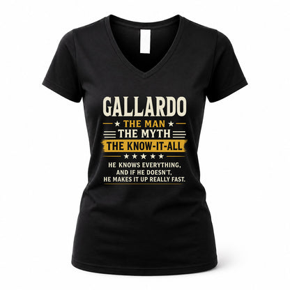 GALLARDO TM90-K04-125 - NAME Legendary Know-It-All Personalized Funny Shirt