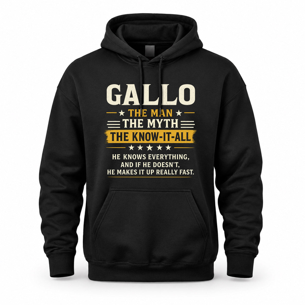GALLO TM90-K04-125 - NAME Legendary Know-It-All Personalized Funny Shirt