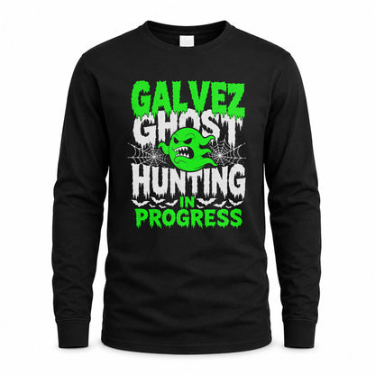 GALVEZ HW22-K06-109 - NAME Ghost Hunting In Progress Personalized Halloween Shirt
