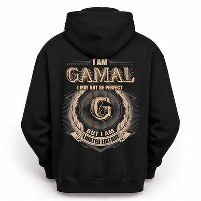 GAMAL PH55-T25-Personalized Name Quote Apparel “I Am NAME May Not Be Perfect But I Am Limited Edition”