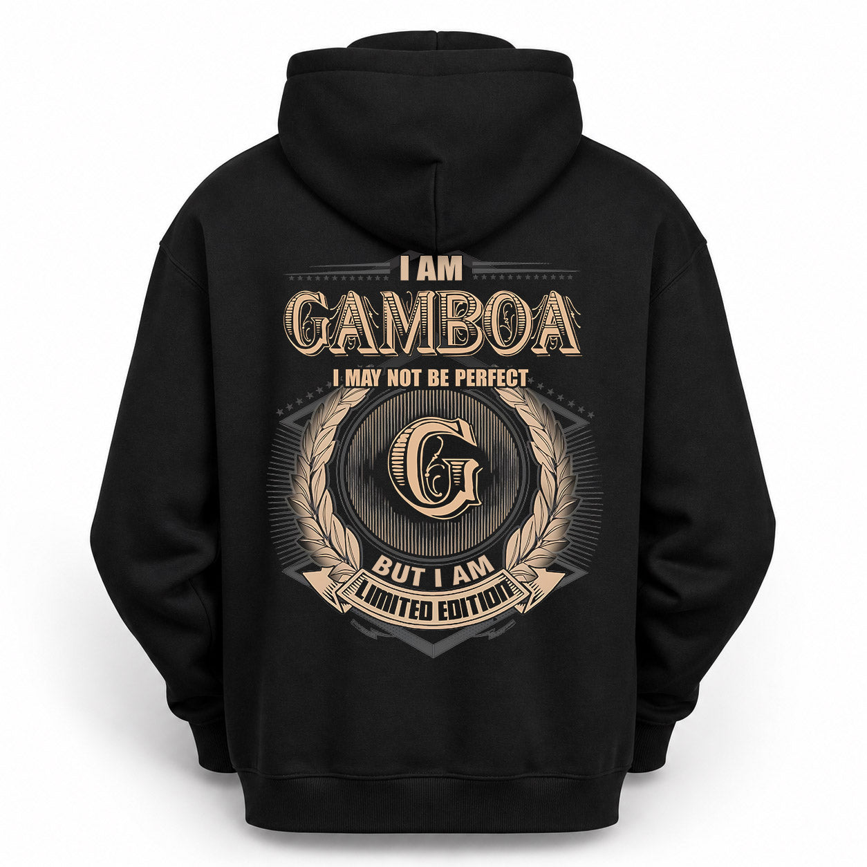 GAMBOA PH55-T25-Personalized Name Quote Apparel “I Am NAME May Not Be Perfect But I Am Limited Edition”