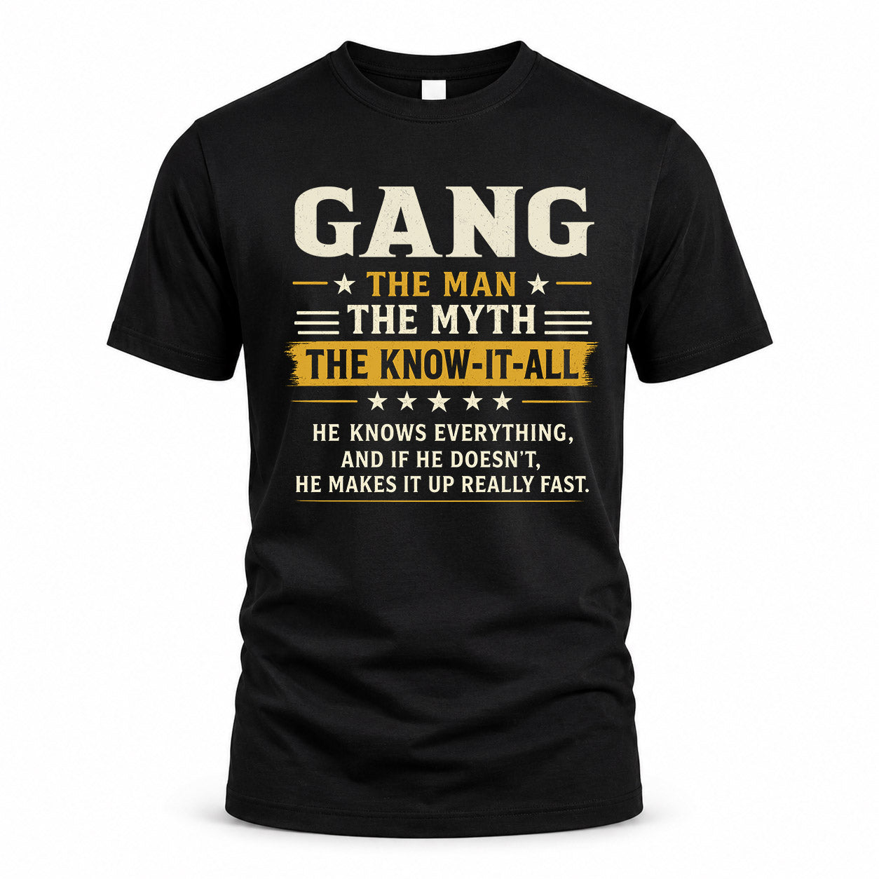 GANG TM90-K04-125 - NAME Legendary Know-It-All Personalized Funny Shirt