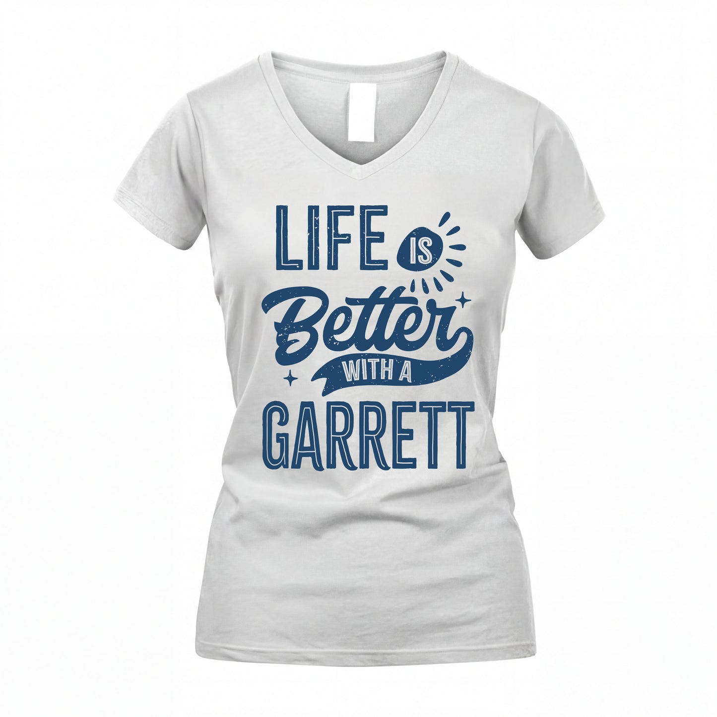 GARRETT HH88-K2–Personalized Name Quote T-Shirt Life Is Better With Unisex Gift