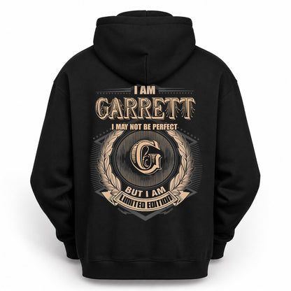 GARRETT PH55-T25-Personalized Name Quote Apparel “I Am NAME May Not Be Perfect But I Am Limited Edition”