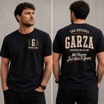 GARZA W68-F2-168 – Personalized Original Issue Apparel “The Original NAME Certified One-of-One"