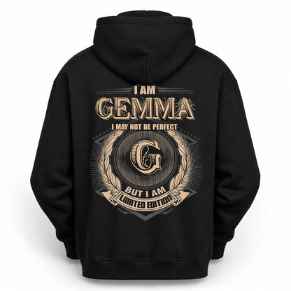 GEMMA PH55-T25-Personalized Name Quote Apparel “I Am NAME May Not Be Perfect But I Am Limited Edition”