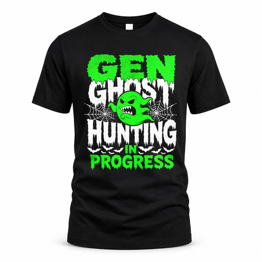 GEN HW22-K06-109 - NAME Ghost Hunting In Progress Personalized Halloween Shirt
