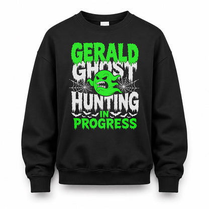 GERALD HW22-K06-109 - NAME Ghost Hunting In Progress Personalized Halloween Shirt