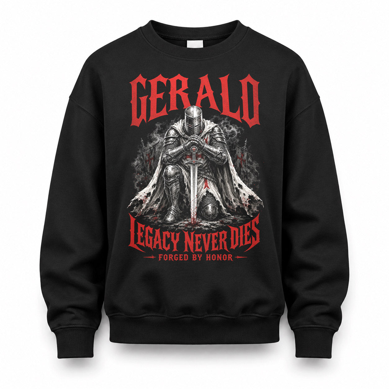 GERALD HS90-K04-109 - NAME Legacy Never Dies Forged By Honor Personalized Knight