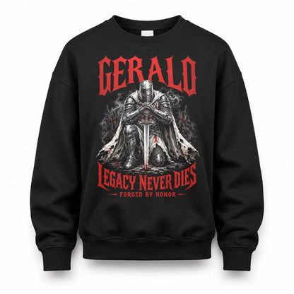 GERALD HS90-K04-109 - NAME Legacy Never Dies Forged By Honor Personalized Knight