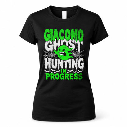 GIACOMO HW22-K06-109 - NAME Ghost Hunting In Progress Personalized Halloween Shirt