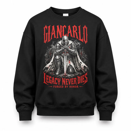 GIANCARLO HS90-K04-109 - NAME Legacy Never Dies Forged By Honor Personalized Knight