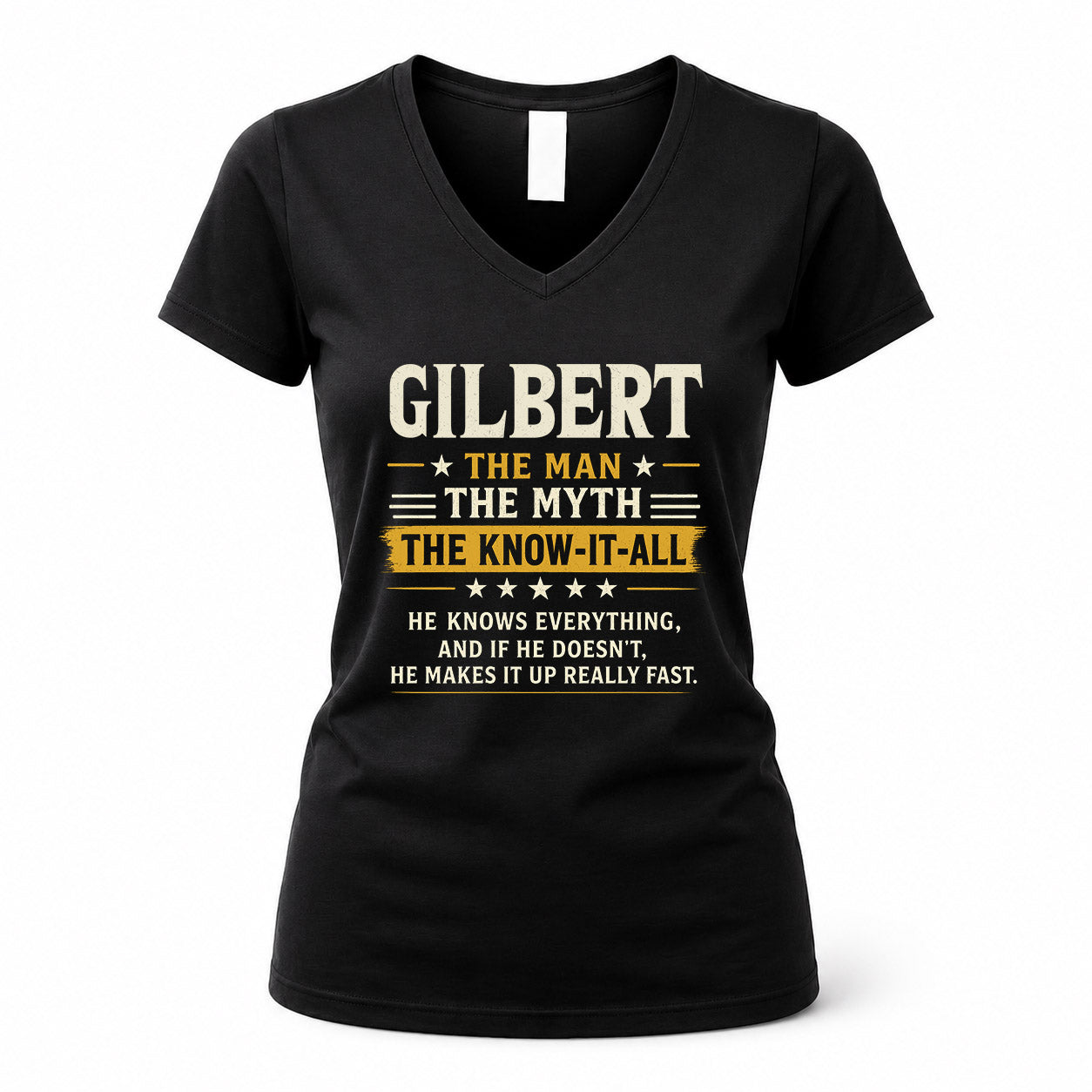 GILBERT TM90-K04-125 - NAME Legendary Know-It-All Personalized Funny Shirt