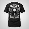 GILBERT P01-K24-229 – Personalized Skull Graphic Apparel “I Am NAME I May Not Be Perfect But I Am Limited Edition”