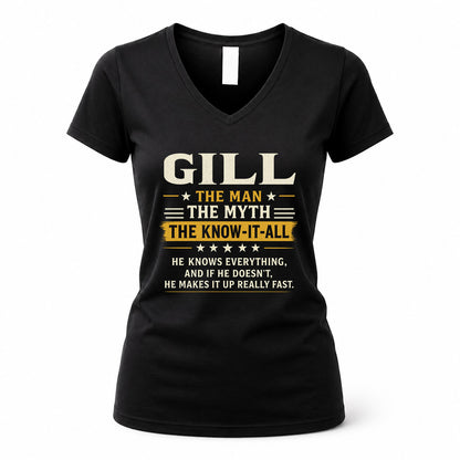 GILL TM90-K04-125 - NAME Legendary Know-It-All Personalized Funny Shirt