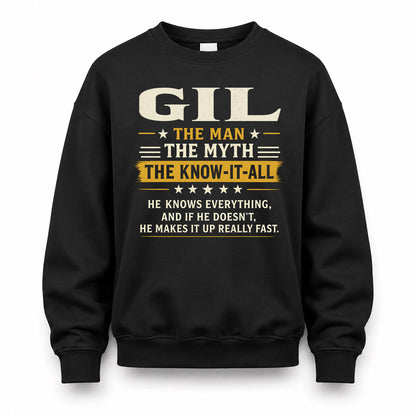 GIL TM90-K04-125 - NAME Legendary Know-It-All Personalized Funny Shirt