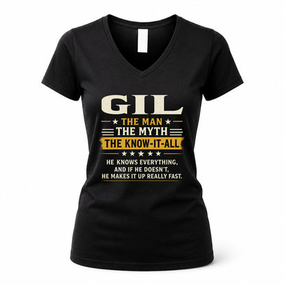 GIL TM90-K04-125 - NAME Legendary Know-It-All Personalized Funny Shirt