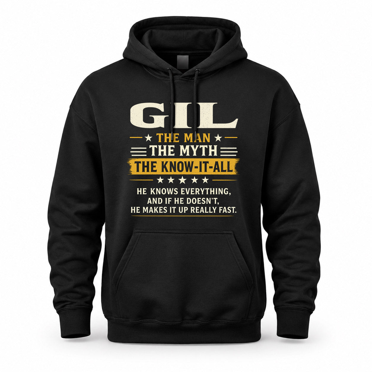 GIL TM90-K04-125 - NAME Legendary Know-It-All Personalized Funny Shirt