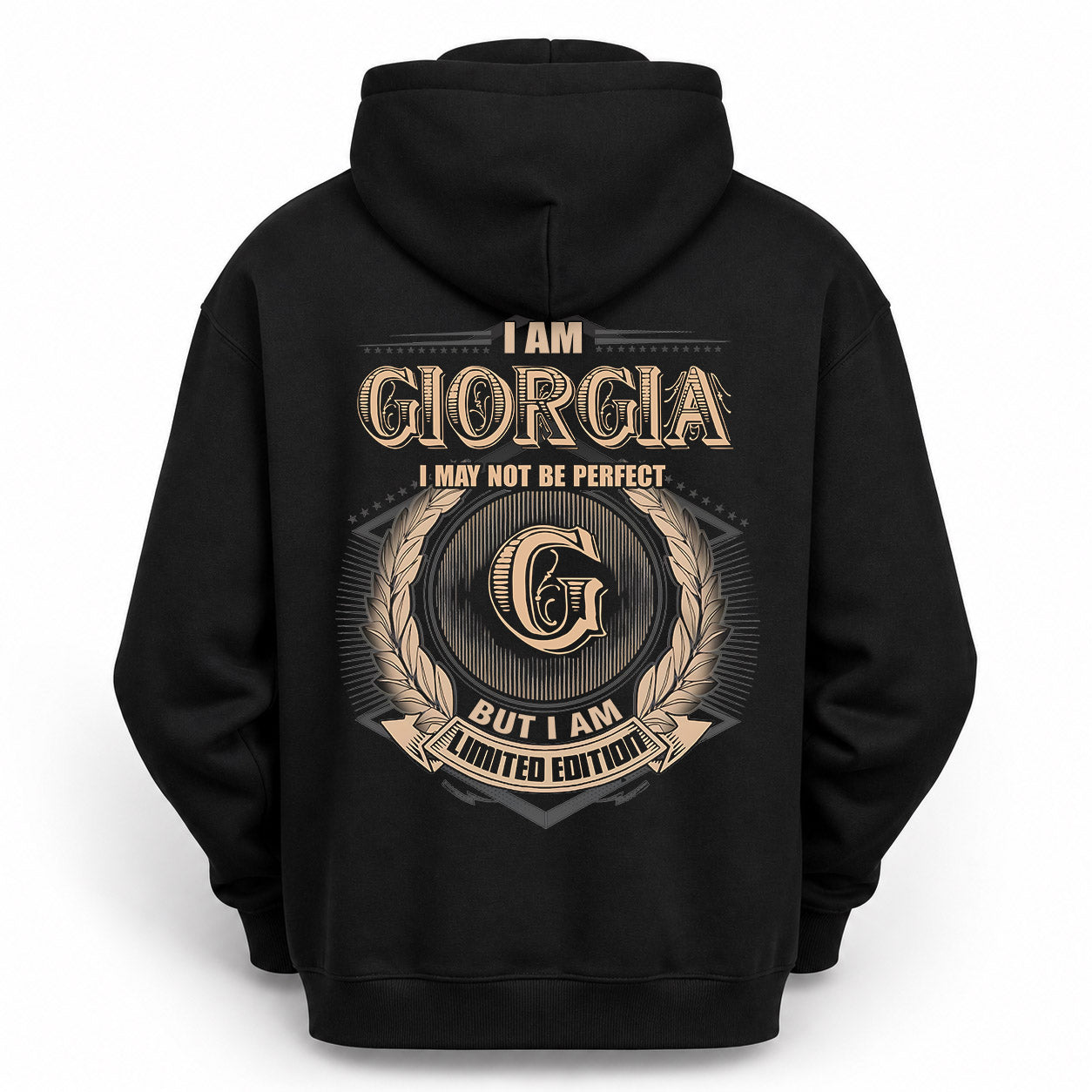 GIORGIA PH55-T25-Personalized Name Quote Apparel “I Am NAME May Not Be Perfect But I Am Limited Edition”