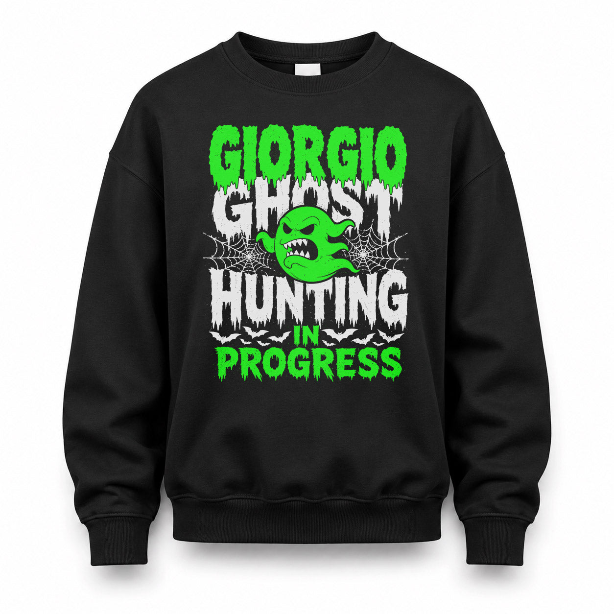 GIORGIO HW22-K06-109 - NAME Ghost Hunting In Progress Personalized Halloween Shirt