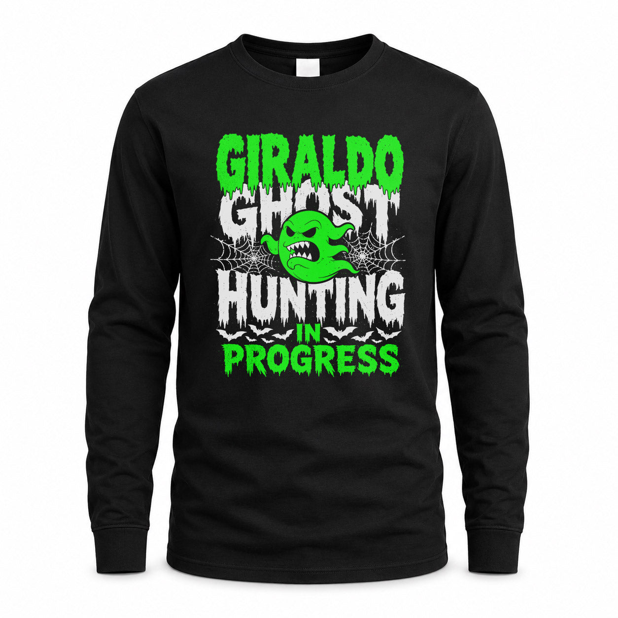 GIRALDO HW22-K06-109 - NAME Ghost Hunting In Progress Personalized Halloween Shirt
