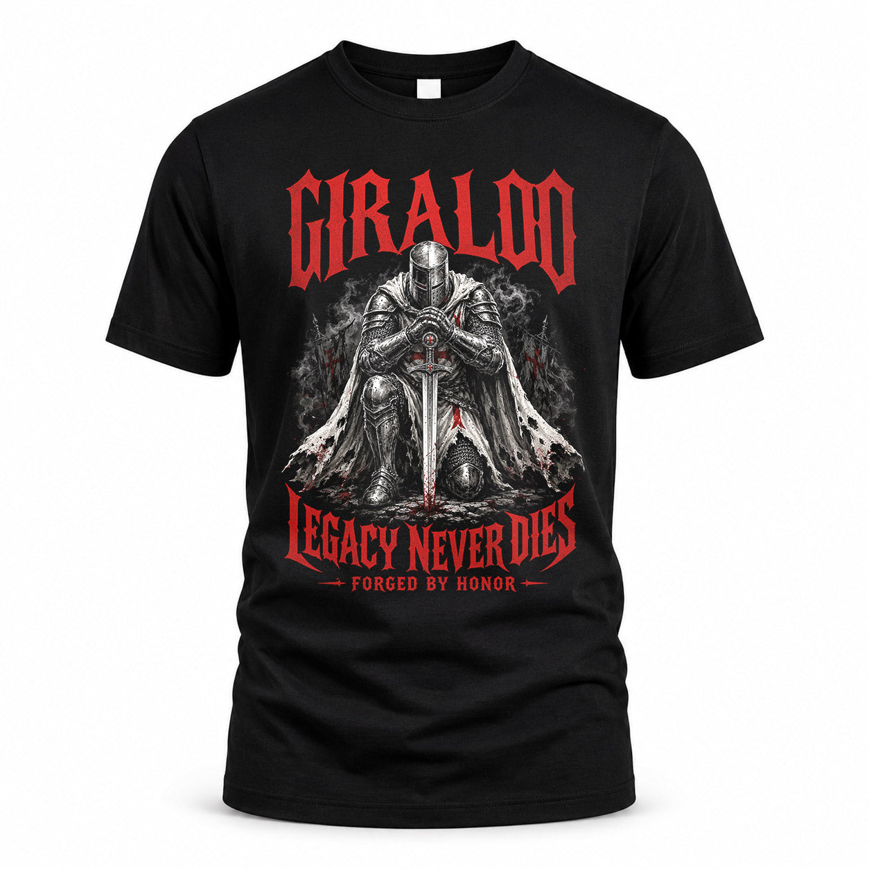 GIRALDO HS90-K04-109 - NAME Legacy Never Dies Forged By Honor Personalized Knight