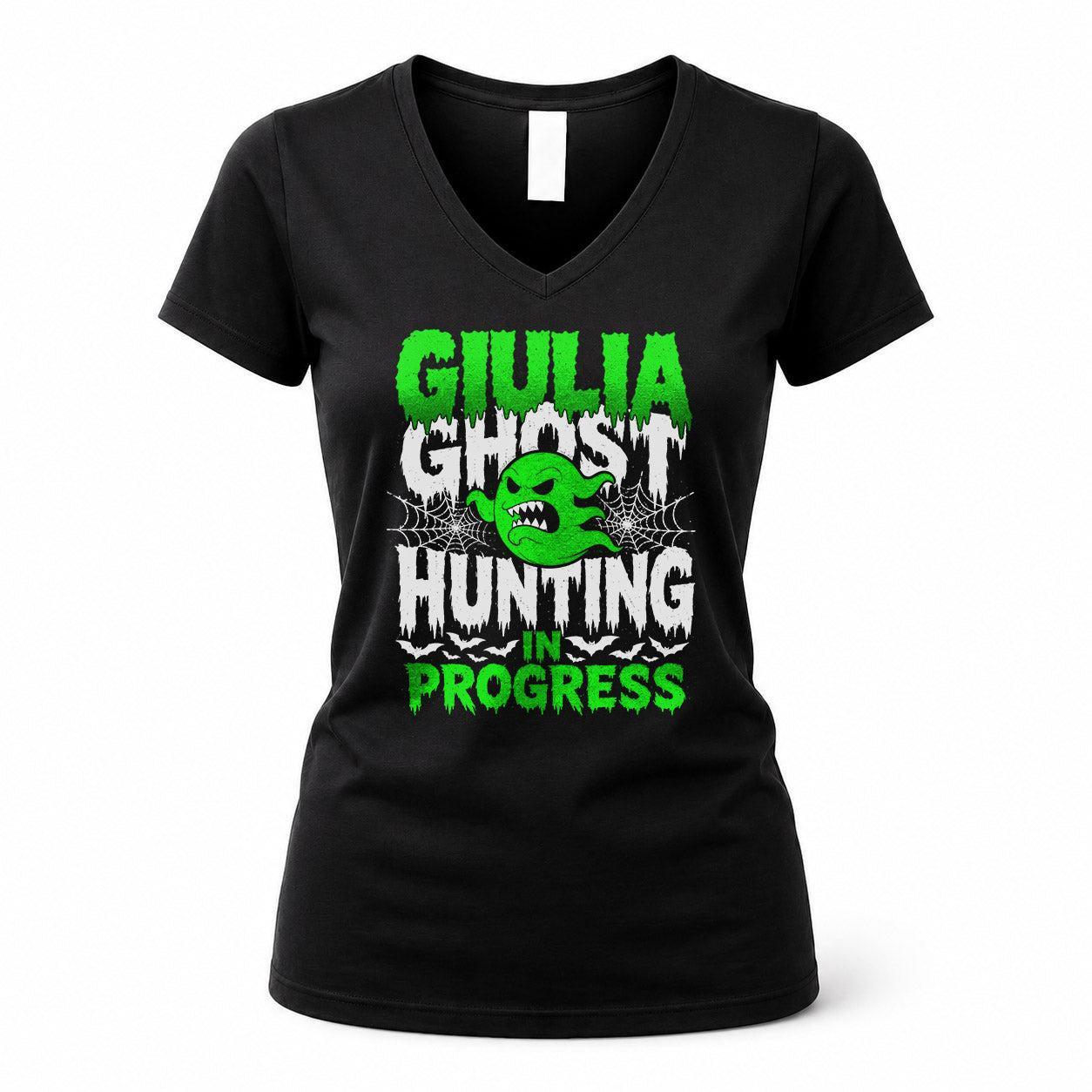 GIULIA HW22-K06-109 - NAME Ghost Hunting In Progress Personalized Halloween Shirt