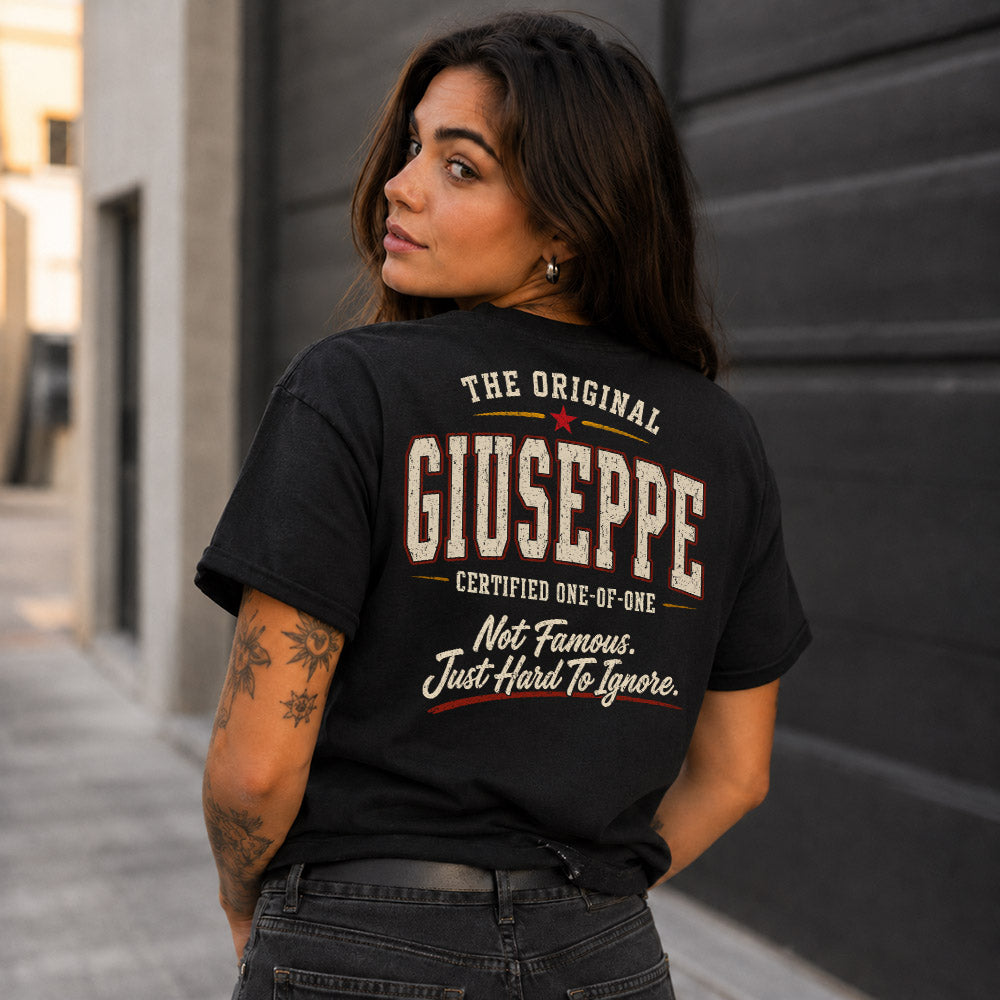 GIUSEPPE W68-F2-168 – Personalized Original Issue Apparel “The Original NAME Certified One-of-One"