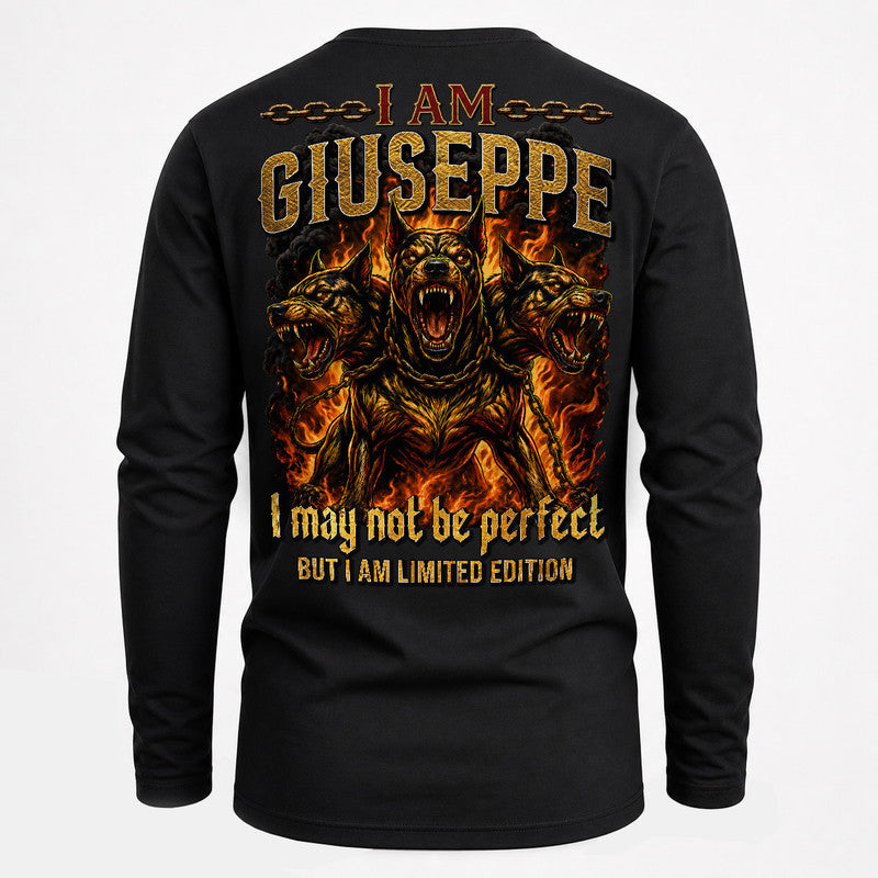 GIUSEPPE MP88-F2-168–Personalized Bold Quote Apparel “I Am NAME I May Not Be Perfect But I Am Limited Edition
